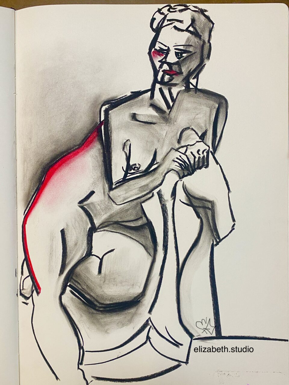 art by Eliabeth Gunter red gestures